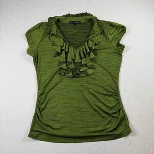 Y2K HeartSOUL Green Ruffle Top- Size Medium